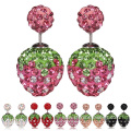 Czech Gem Earring Double Size Shamballa Anti Allergy Earring